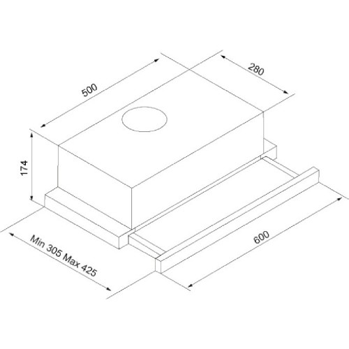 ΑΠΟΡΡΟΦΗΤΗΡΑΣ ΕΝΤΟΙΧΙΖΟΜΕΝΟΣ ΣΥΡΟΜΕΝΟΣ DAVOLINE DELTA 060 GR-IX (60CM / D / INOX / 483m³/h)